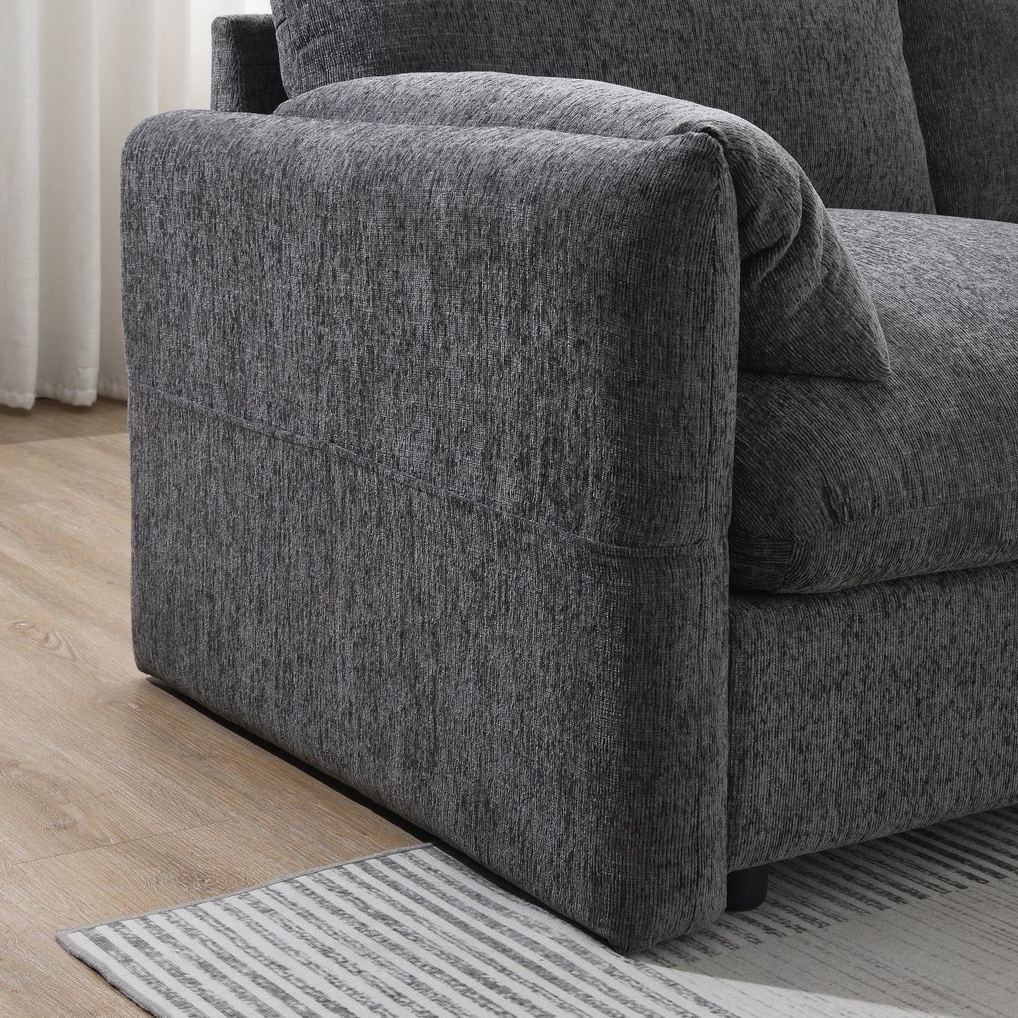 BRYN SOFA w/ OTTOMAN - GRAY