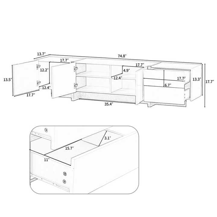 ECLIPSE 75” MEDIA CONSOLE