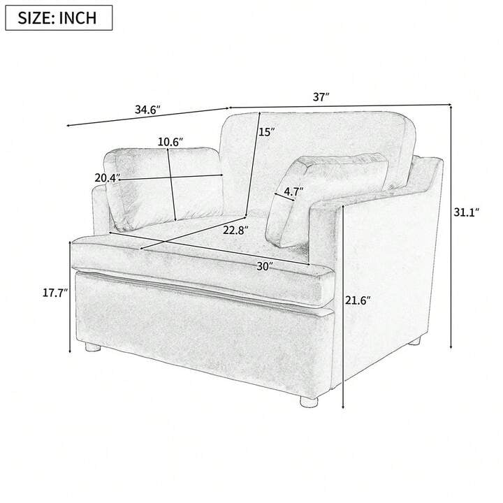 HAWTHORNE OVERSIZED LOUNGE CHAIR - BLUE