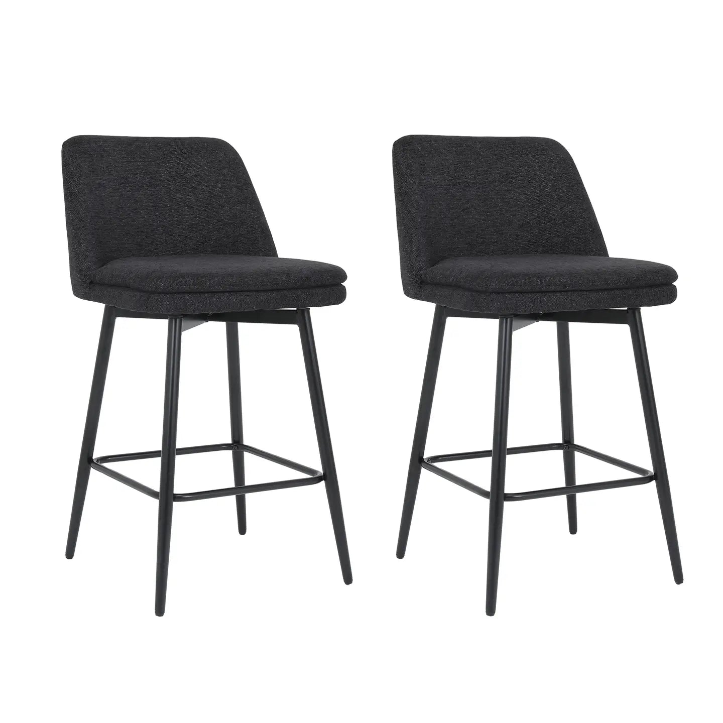 HADLEY COUNTER STOOLS - BLACK (SET OF 2)