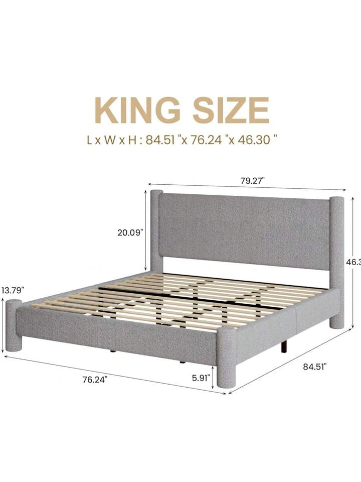 HAVEN PLATFORM BED FRAME - GRAY