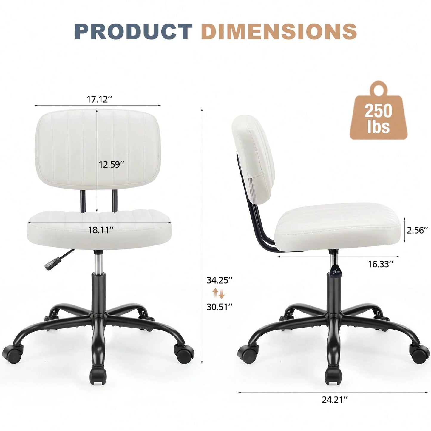 MAYA OFFICE CHAIR - WHITE