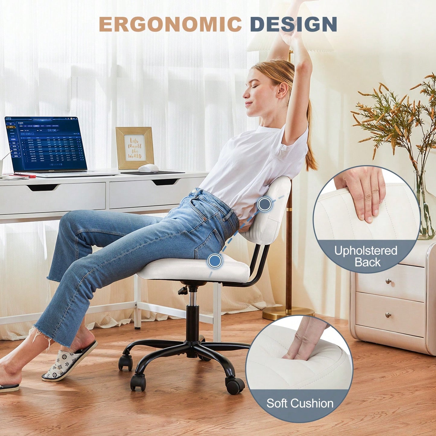 MAYA OFFICE CHAIR - WHITE
