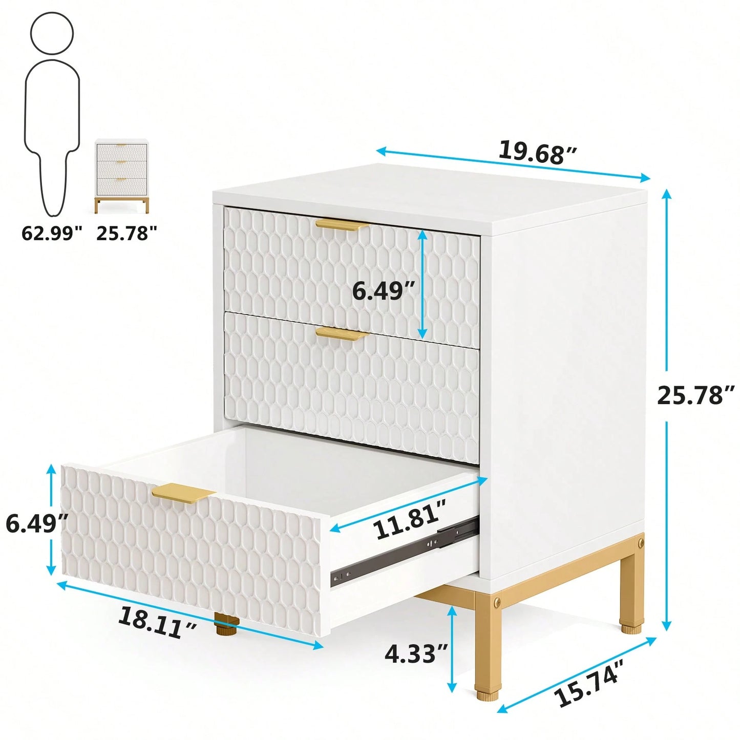 SLOANE SIDE TABLE - WHITE