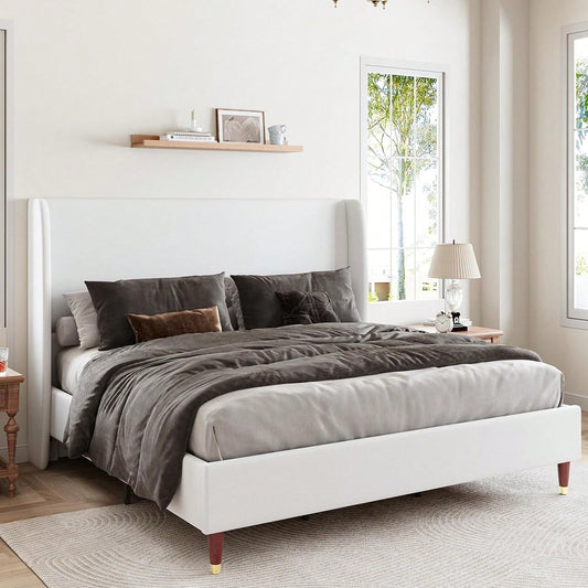 MADELINE PLATFORM BED FRAME - WHITE