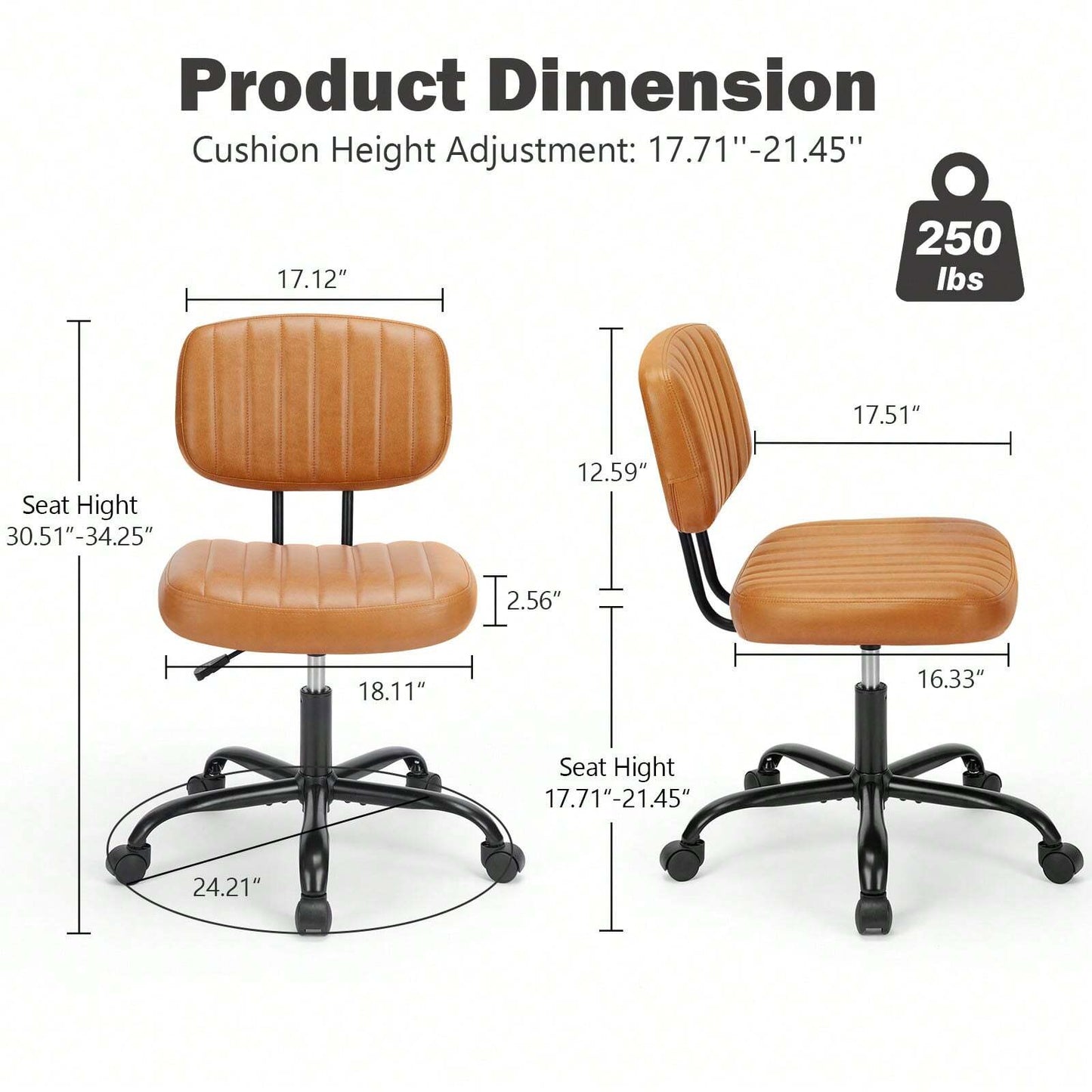 MAYA OFFICE CHAIR - BROWN
