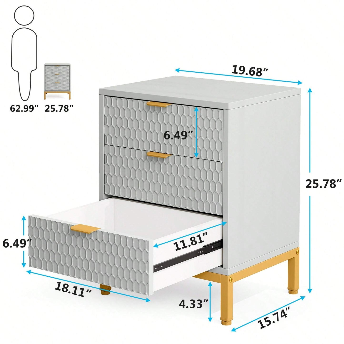 SLOANE SIDE TABLE - GRAY