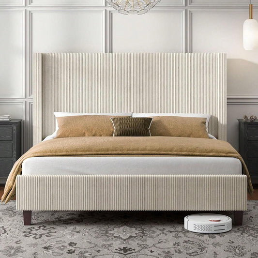 OASIS PLATFORM BED FRAME - BEIGE