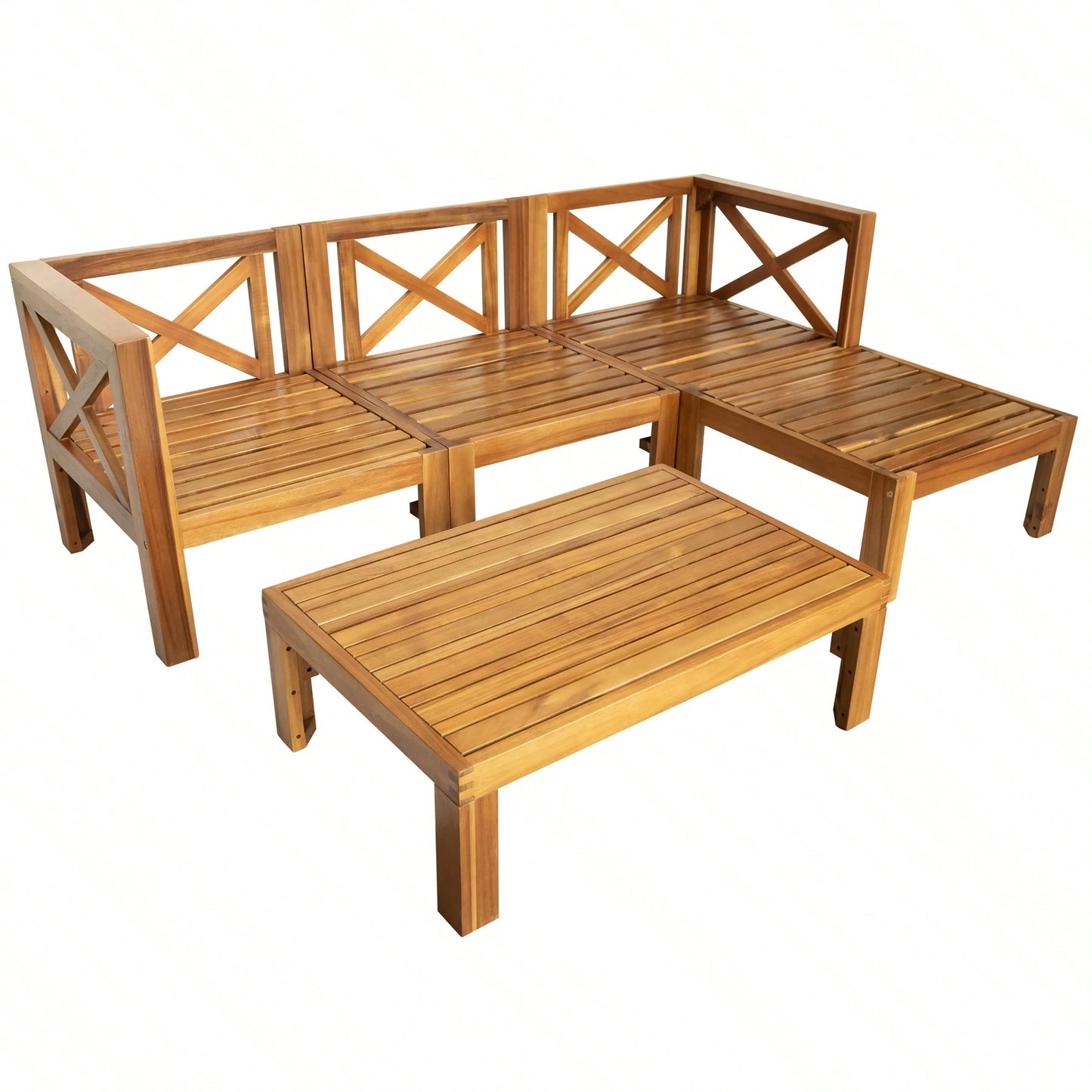 MONACO 5-PIECE OUTDOOR LOUNGE SET - BEIGE