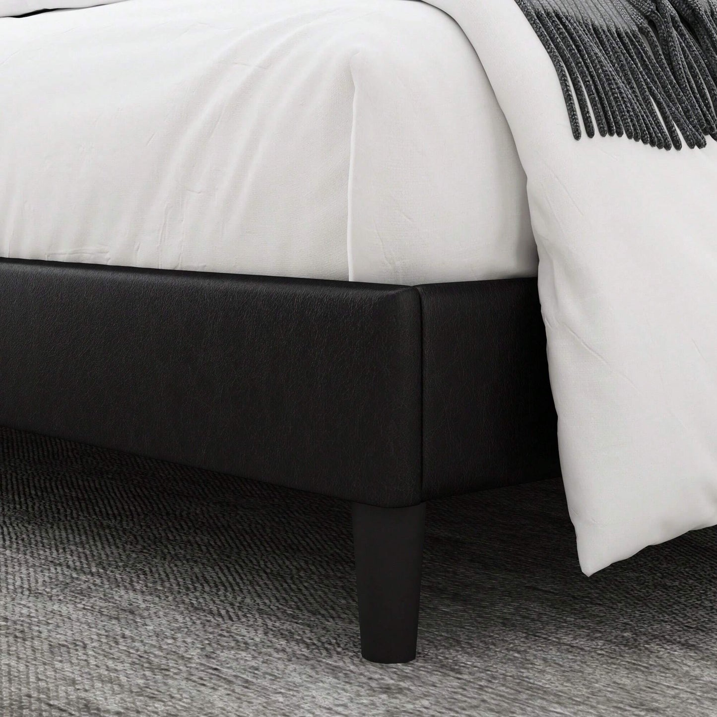VALEN PLATFORM BED FRAME - BLACK