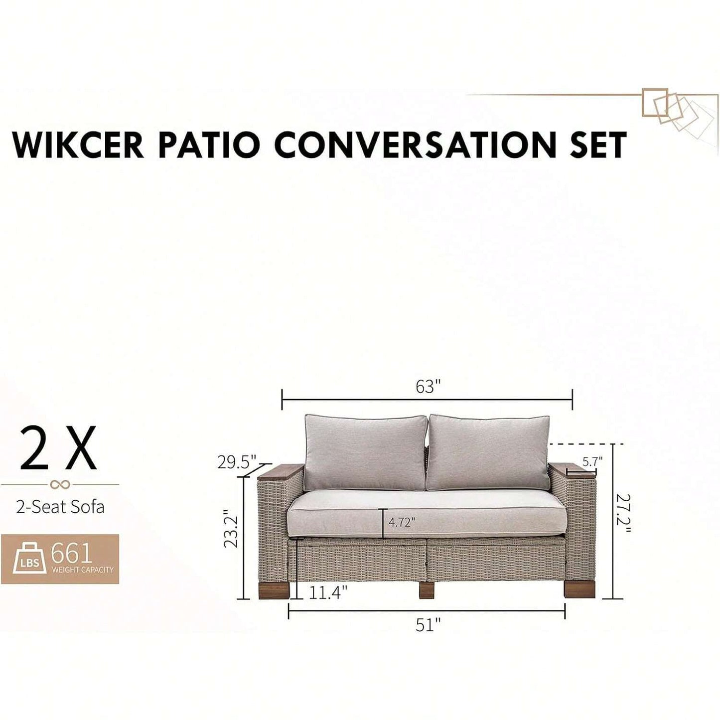 SANTORINI 4-PIECE OUTDOOR LOUNGE SET