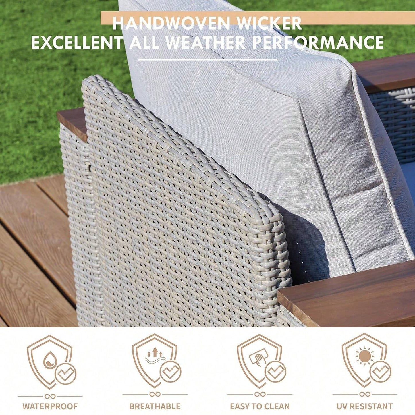 SANTORINI 4-PIECE OUTDOOR LOUNGE SET