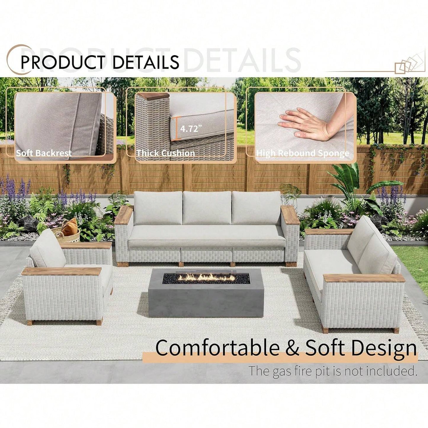 SANTORINI 4-PIECE OUTDOOR LOUNGE SET