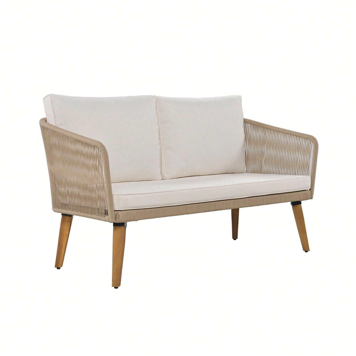SORAYA 4 PIECE OUTDOOR LOUNGE SET - BEIGE / BEIGE