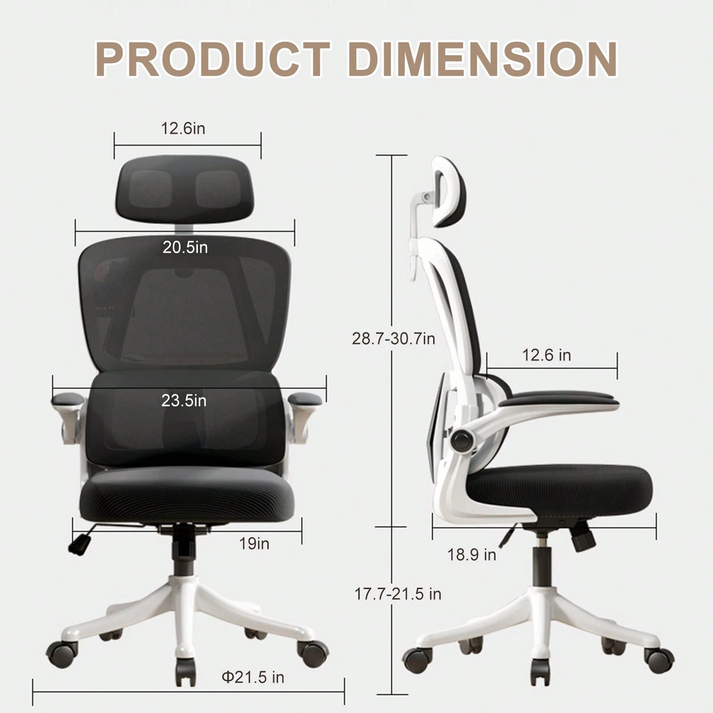 MAYA OFFICE CHAIR - BLACK / WHITE