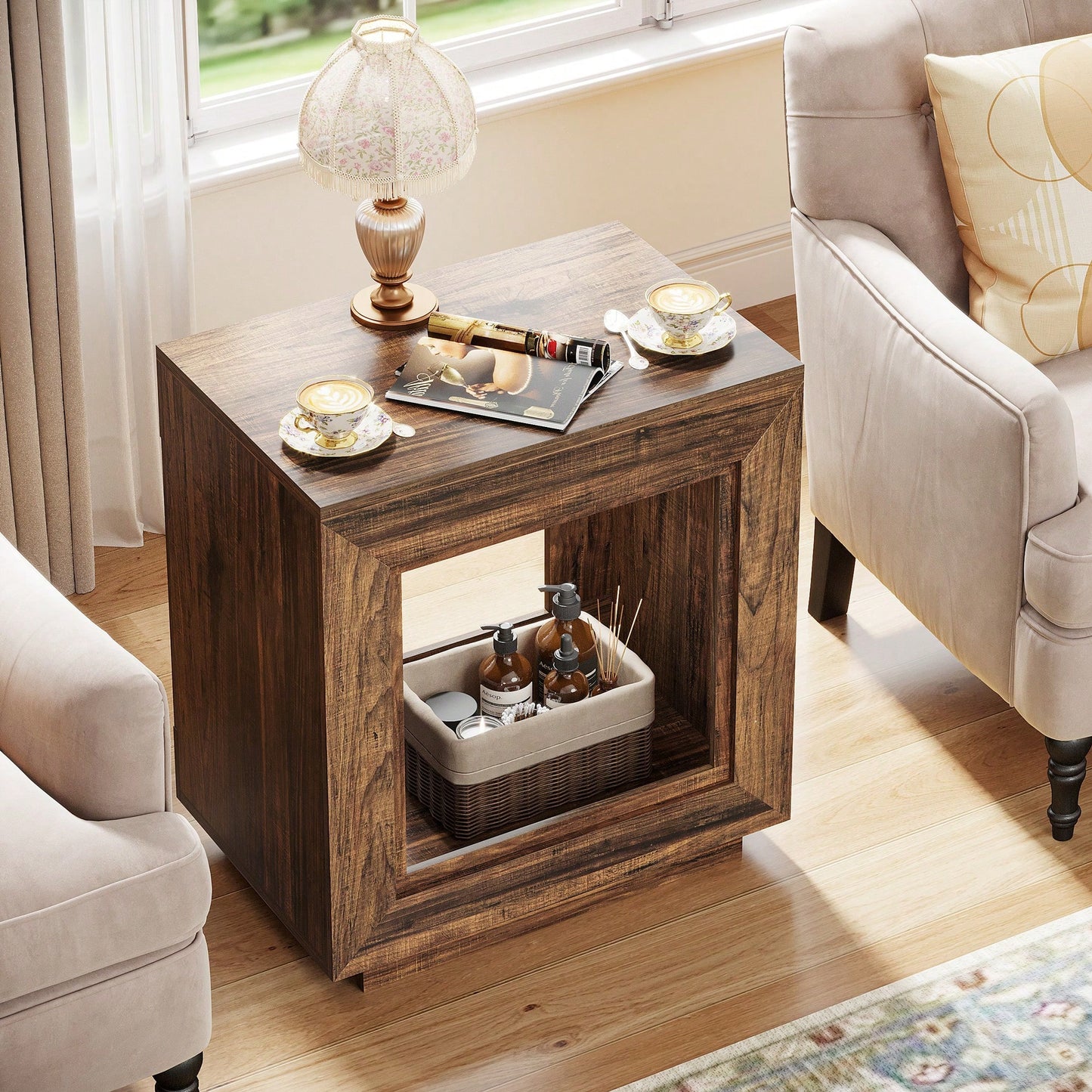 DURHAM END TABLE - WALNUT