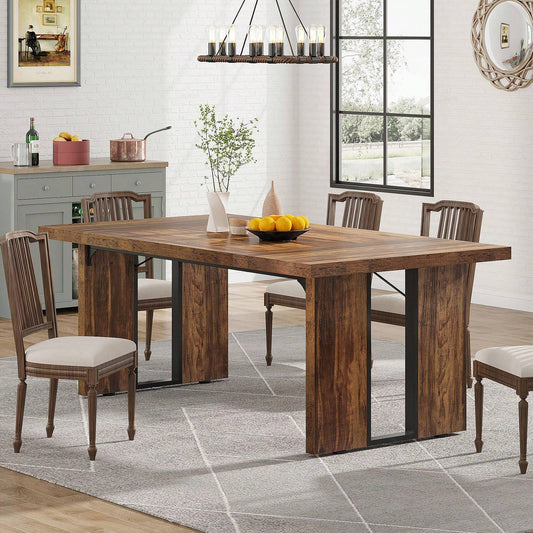 HERITAGE DINING TABLE - BROWN