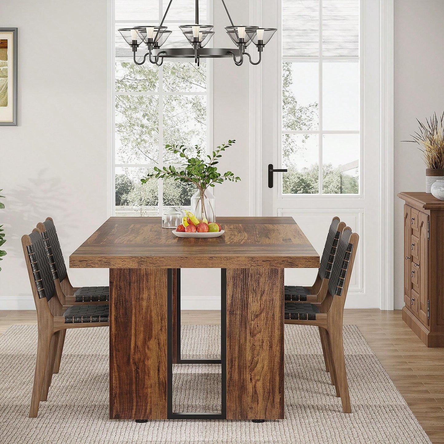 HERITAGE DINING TABLE - BROWN