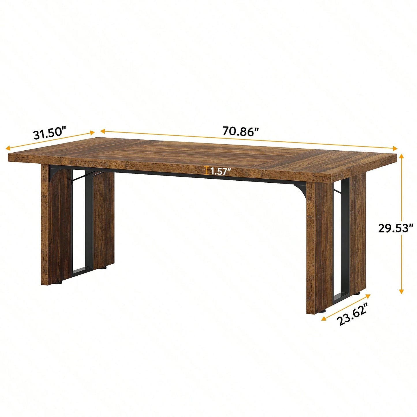 HERITAGE DINING TABLE - BROWN
