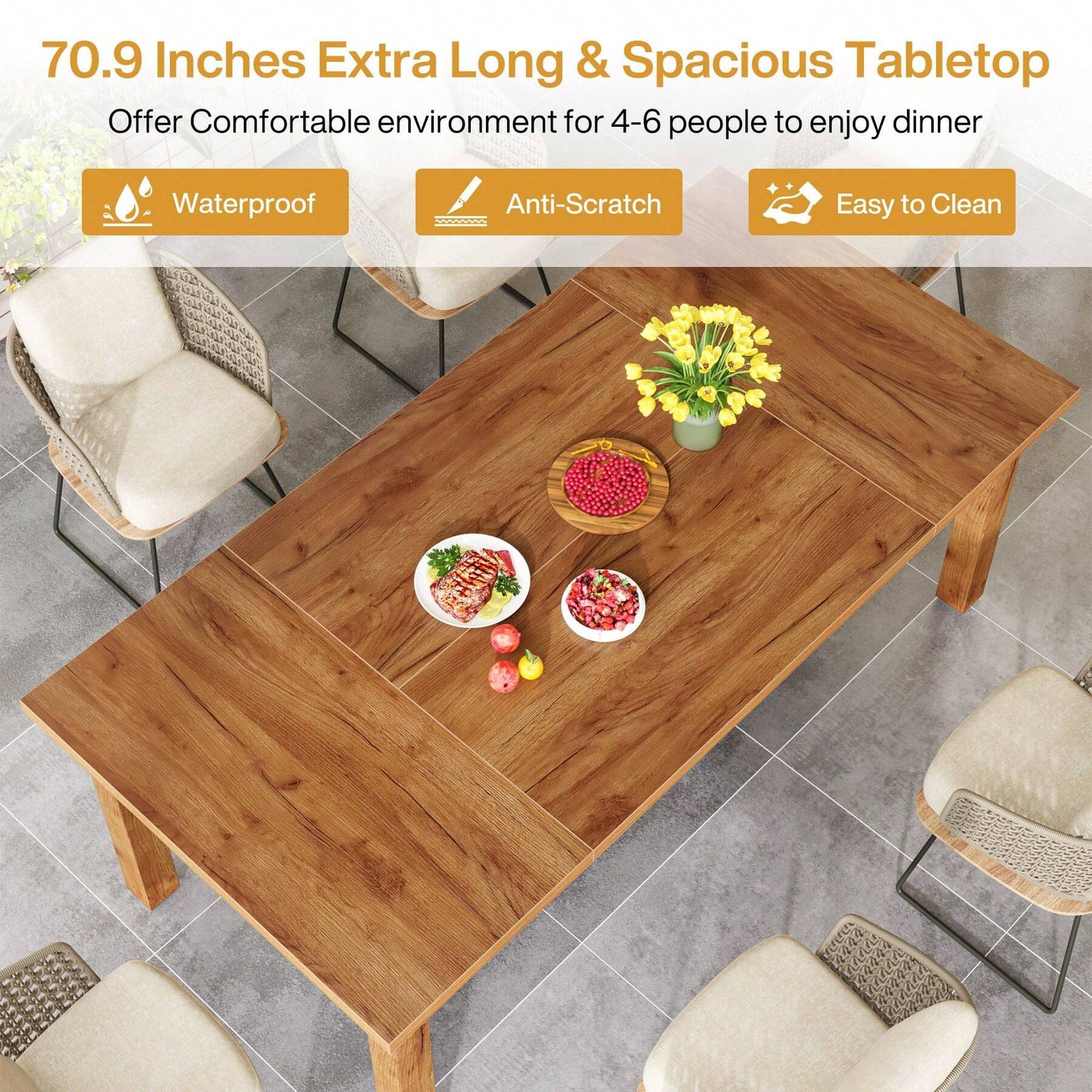 RITA 71" DINING TABLE