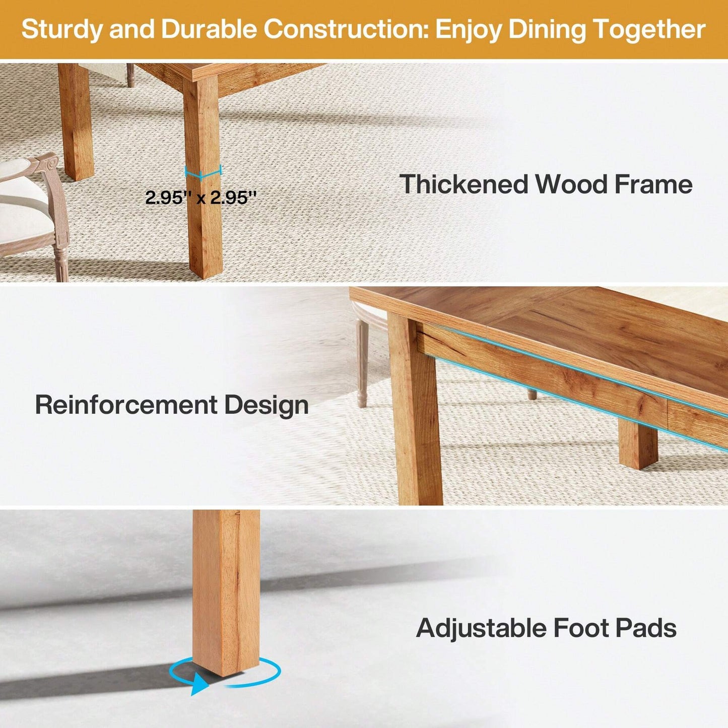 RITA 71" DINING TABLE
