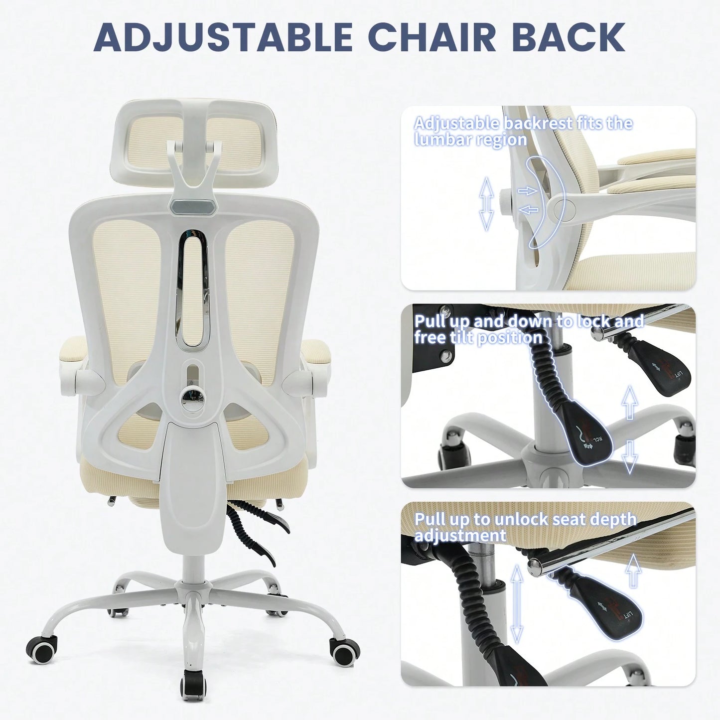 SAVINE OFFICE CHAIR - BEIGE
