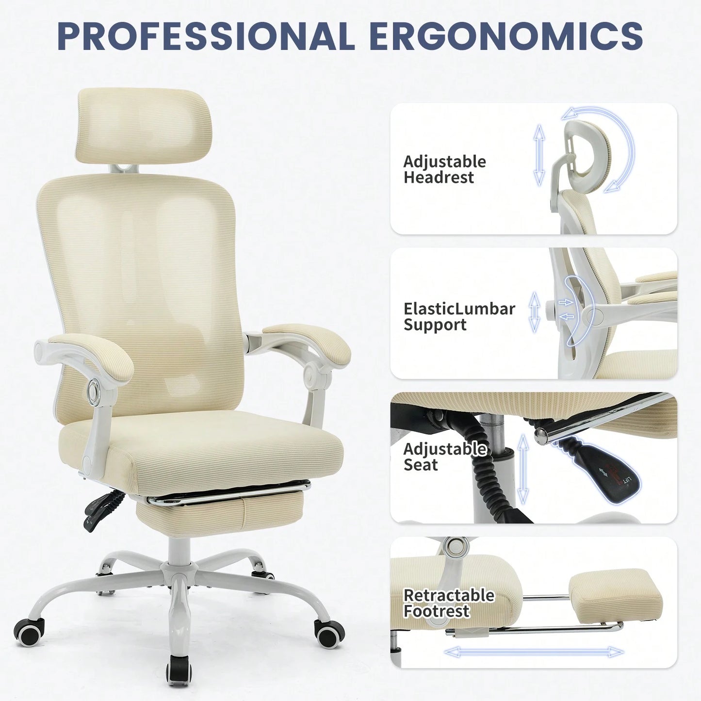 SAVINE OFFICE CHAIR - BEIGE