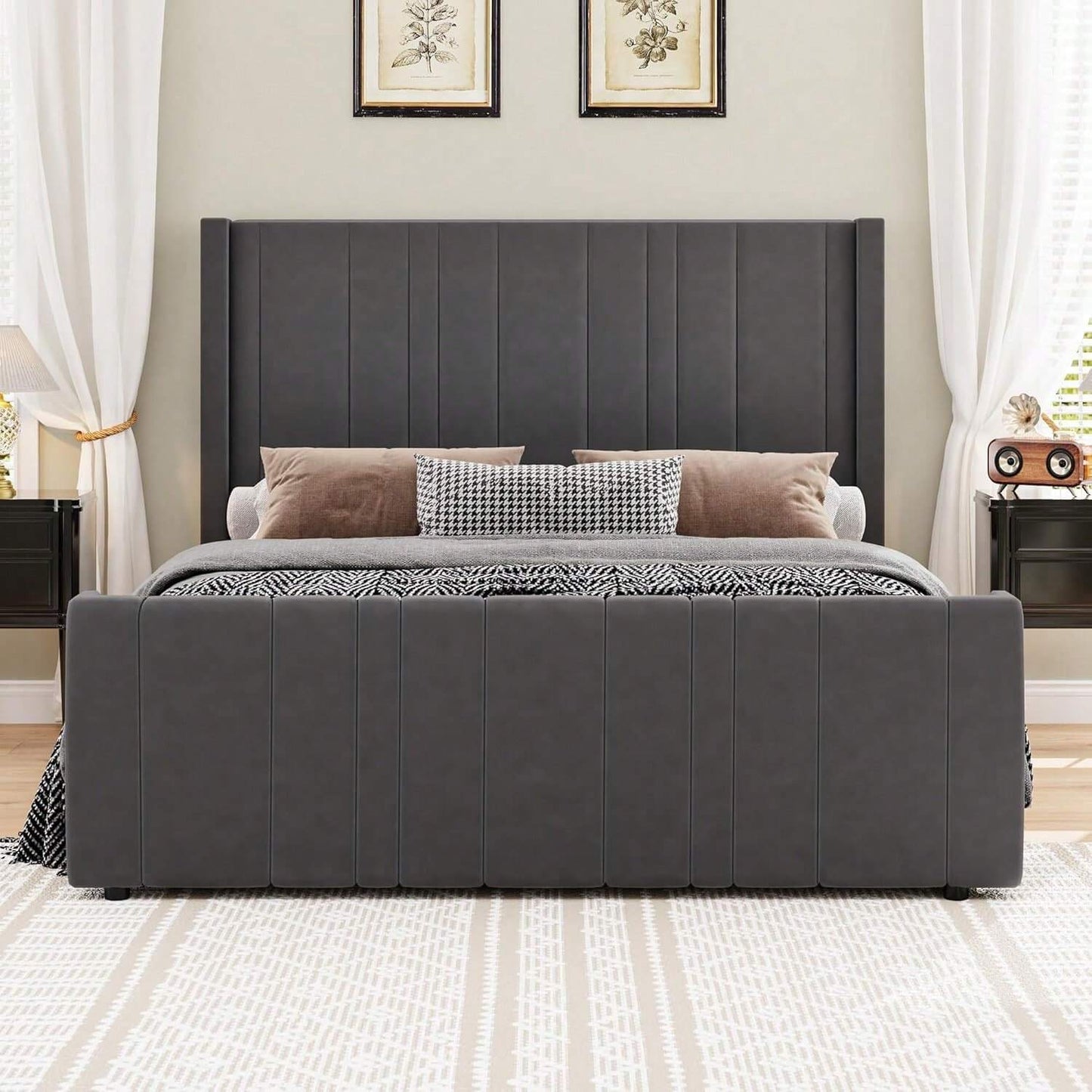 MAISON PLATFORM BED FRAME - GRAY