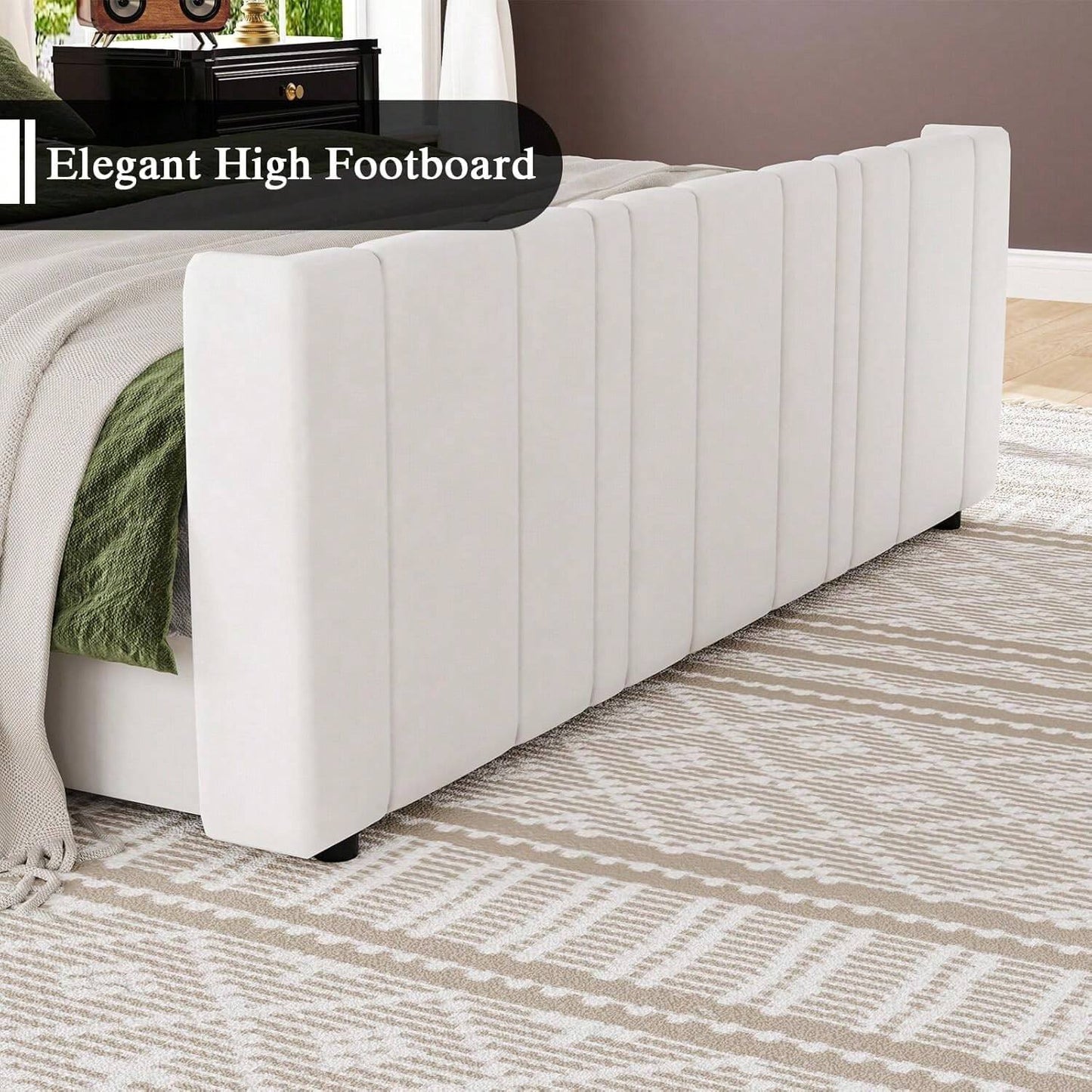 MAISON PLATFORM BED FRAME - WHITE