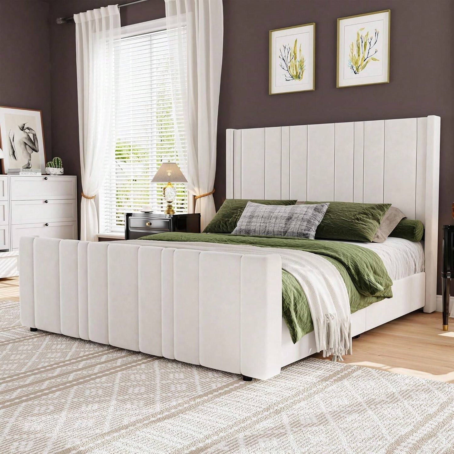 MAISON PLATFORM BED FRAME - WHITE