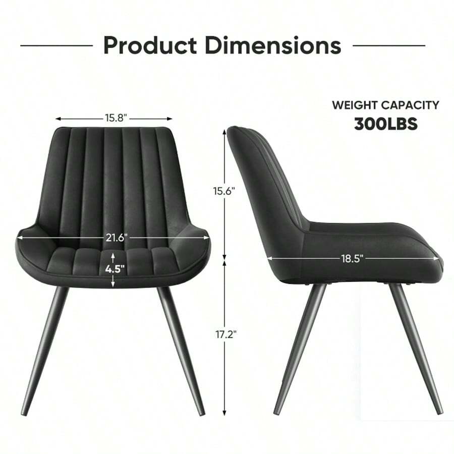 BRINLEY DINING CHAIR - BLACK (SET OF 4)