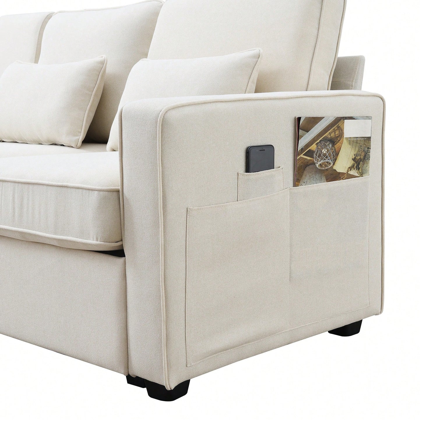 LILA 114" SOFA- BEIGE
