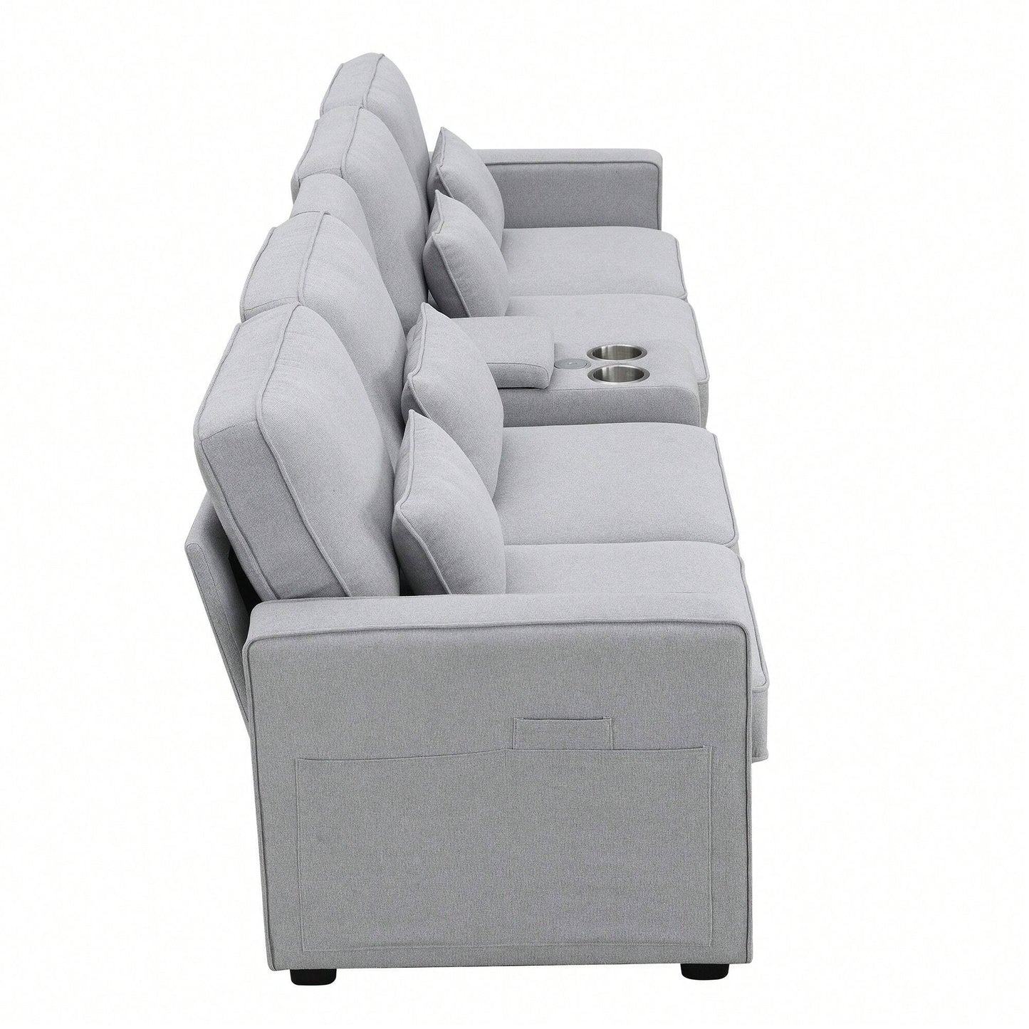 LILA 114" SOFA- LIGHT GRAY