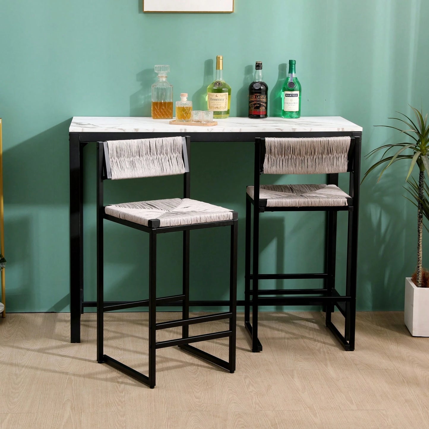 NAHLA COUNTER STOOLS - GRAY (SET OF 2)