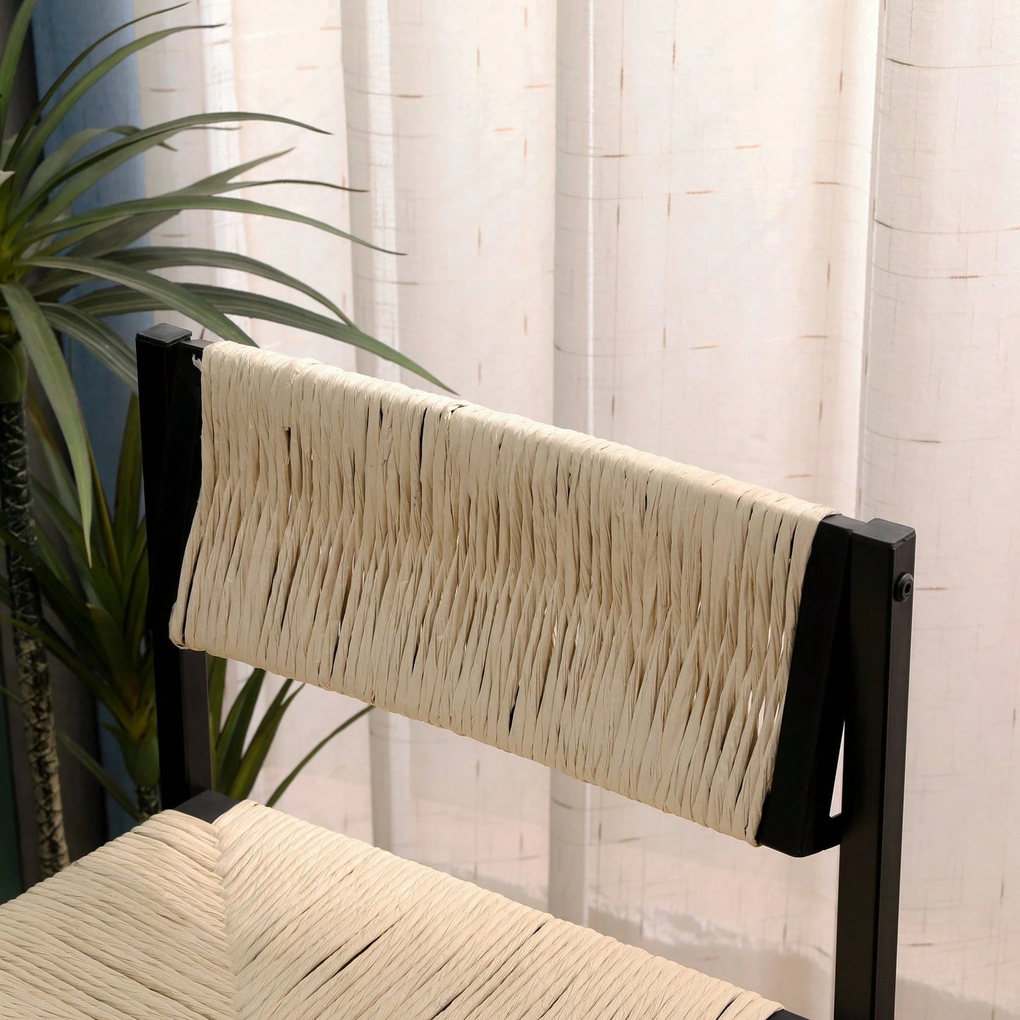 NAHLA COUNTER STOOLS - BEIGE (SET OF 2)