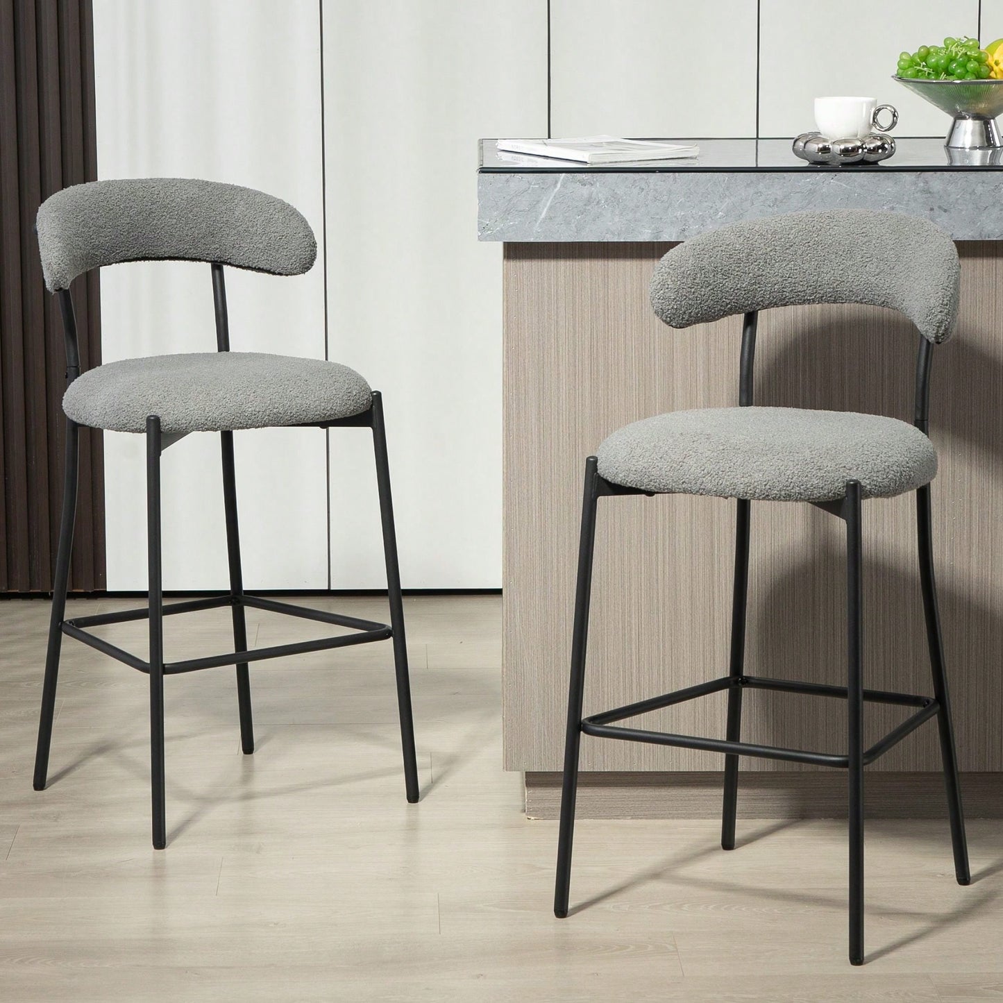 TERRIE COUNTER STOOLS - GRAY (SET OF 2)