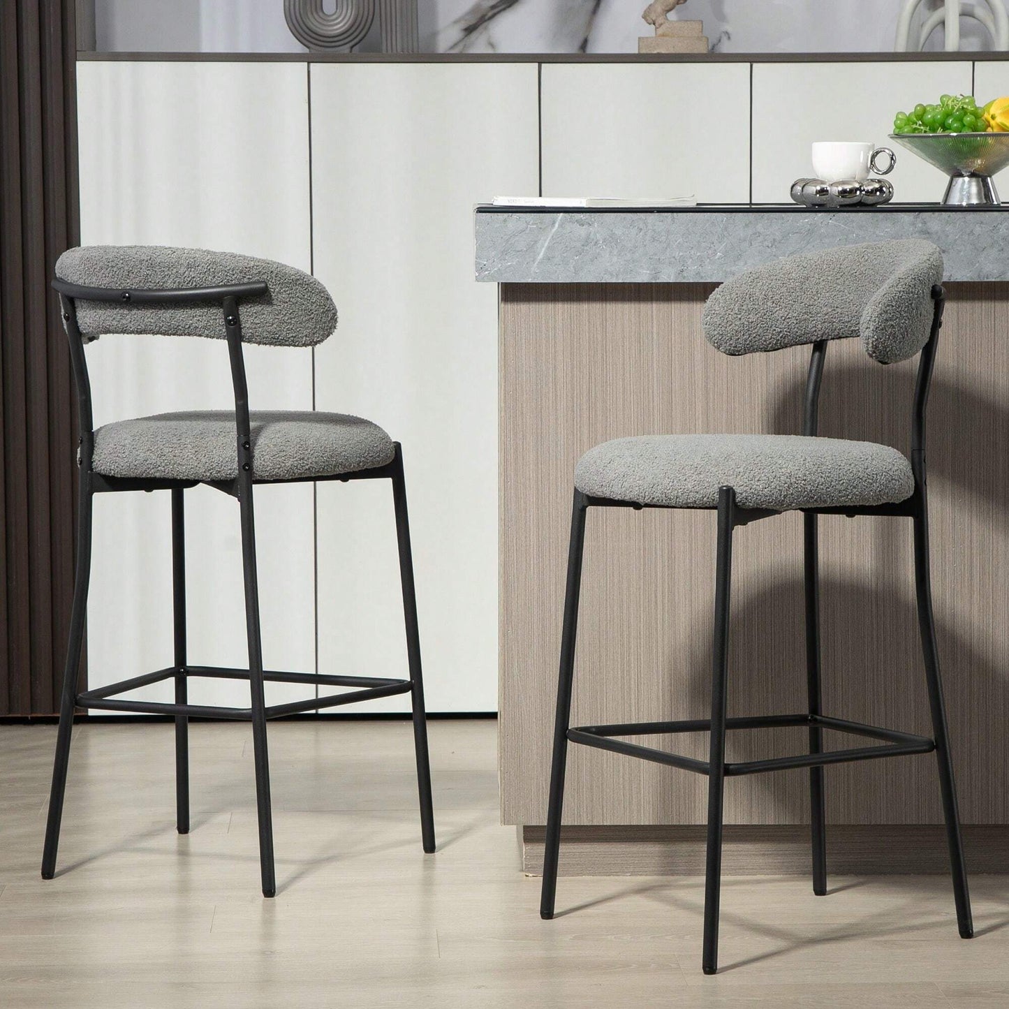 TERRIE COUNTER STOOLS - GRAY (SET OF 2)