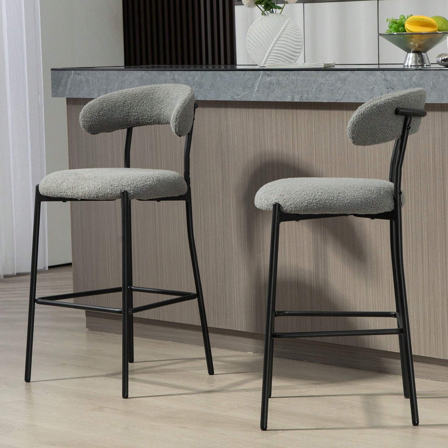 TERRIE COUNTER STOOLS - GRAY (SET OF 2)
