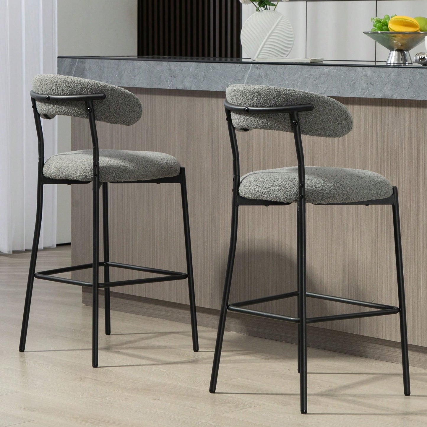 TERRIE COUNTER STOOLS - GRAY (SET OF 2)
