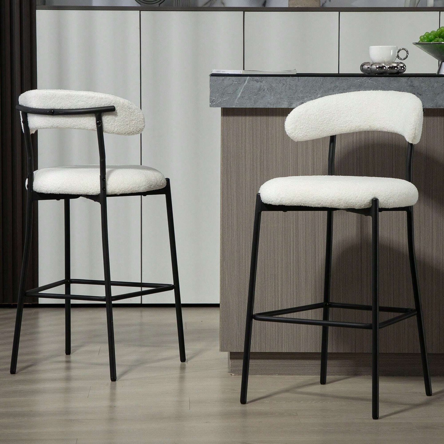 TERRIE COUNTER STOOLS - WHITE (SET OF 2)