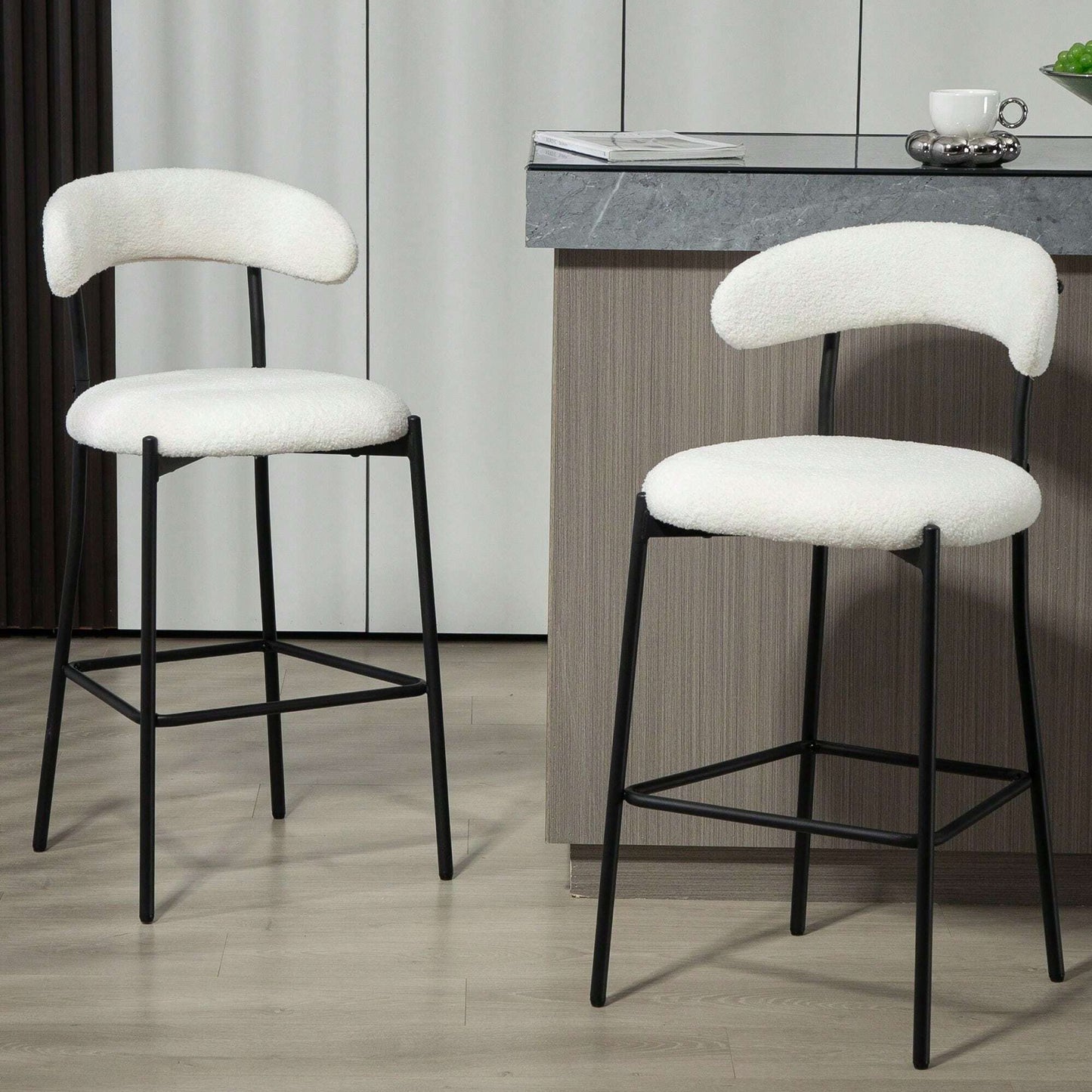TERRIE COUNTER STOOLS - WHITE (SET OF 2)