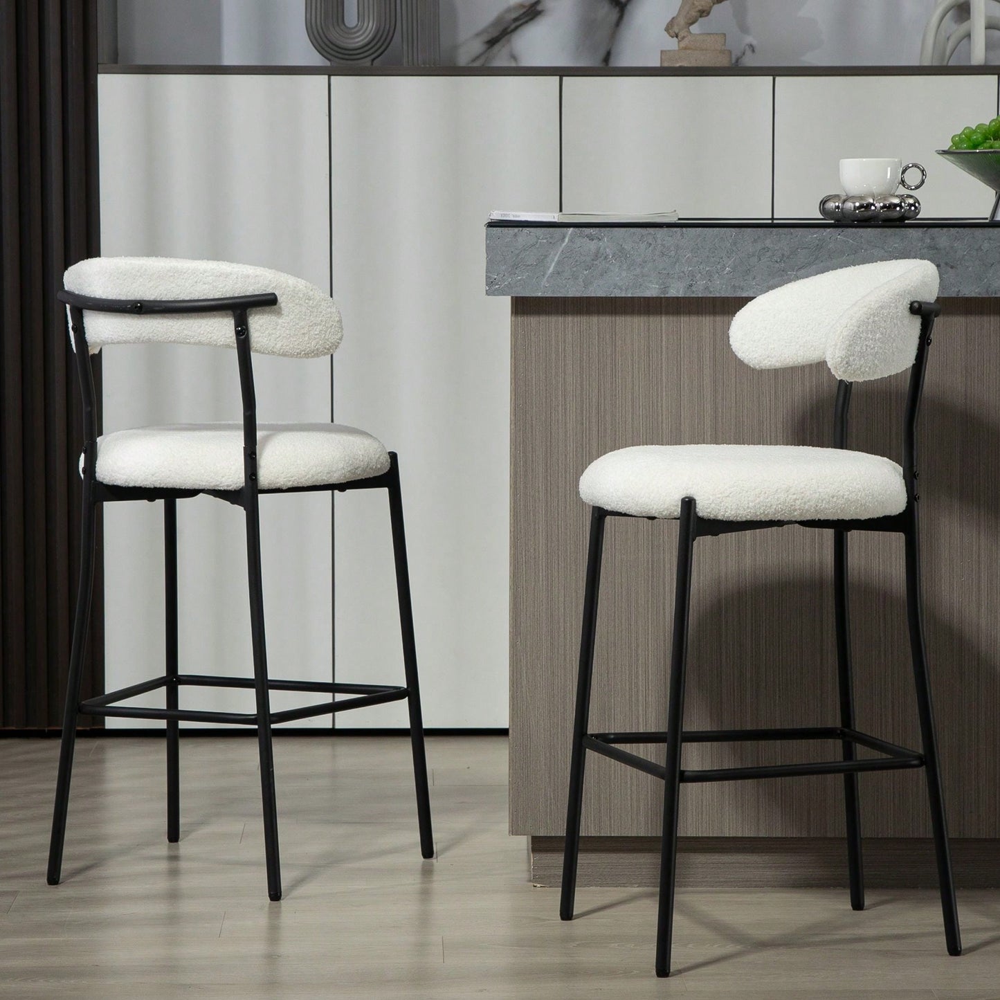 TERRIE COUNTER STOOLS - WHITE (SET OF 2)