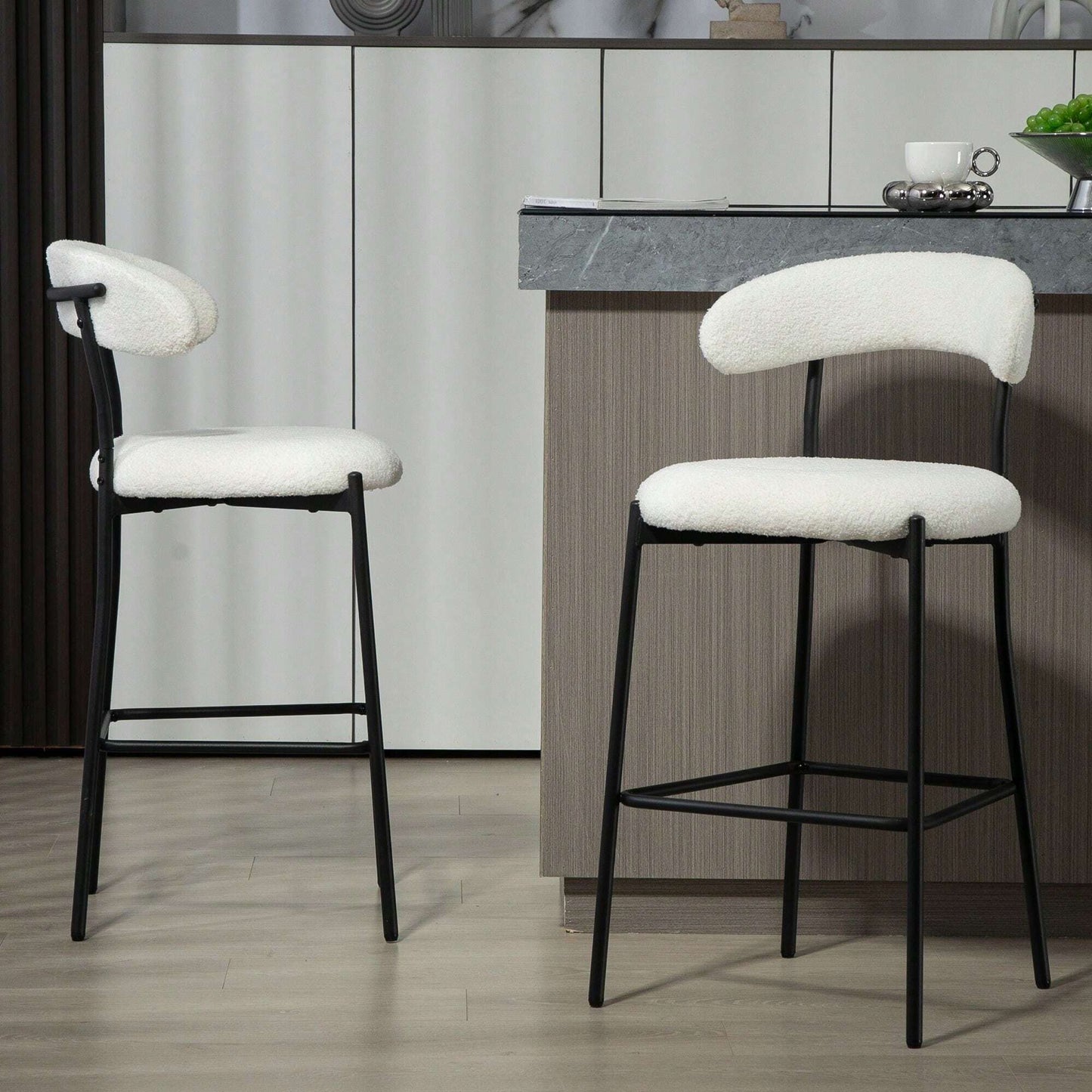 TERRIE COUNTER STOOLS - WHITE (SET OF 2)