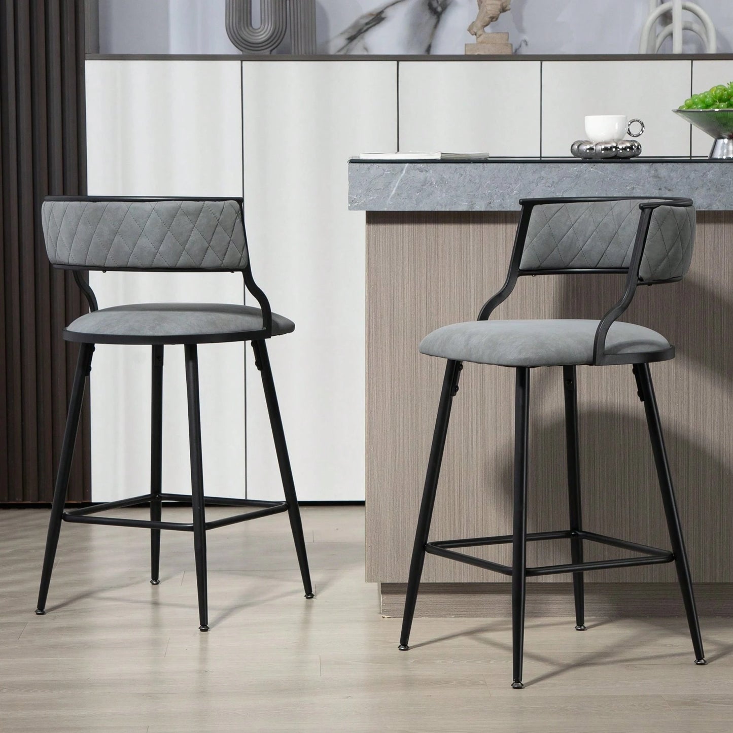 VIVIENNE COUNTER STOOLS - GRAY (SET OF 2)
