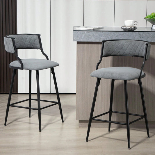 VIVIENNE COUNTER STOOLS - GRAY (SET OF 2)