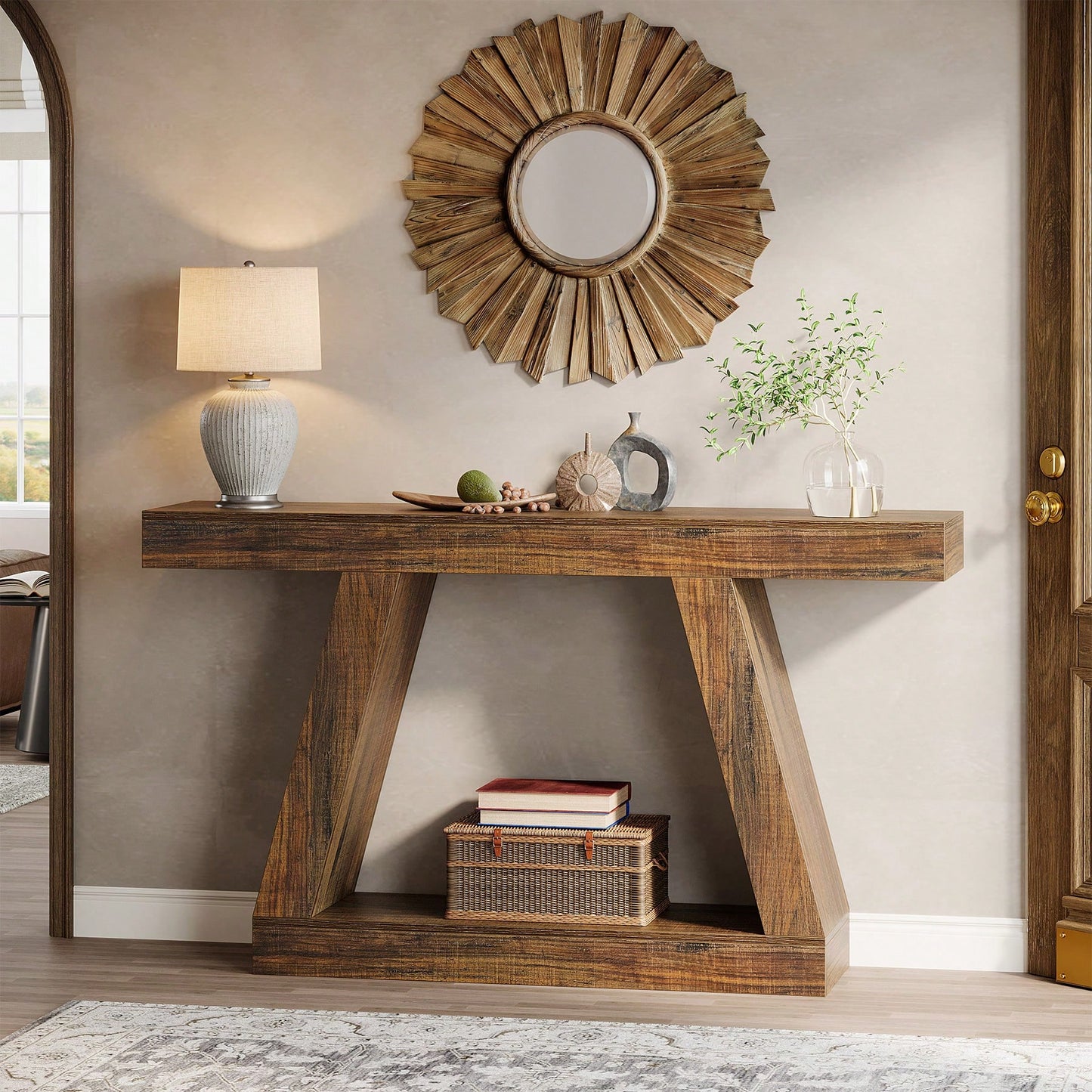 ASPEN 55" CONSOLE TABLE - BROWN