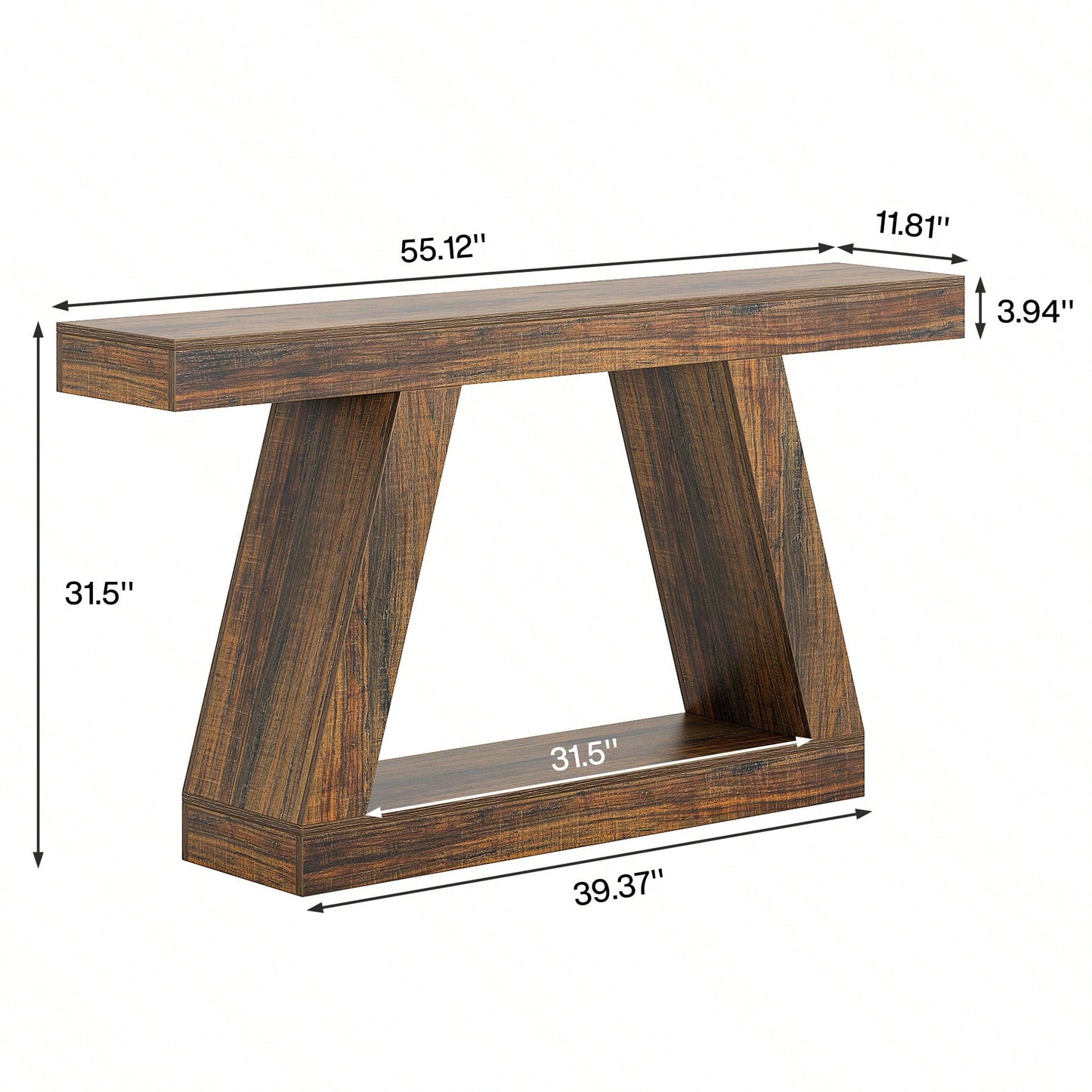 ASPEN 55" CONSOLE TABLE - BROWN