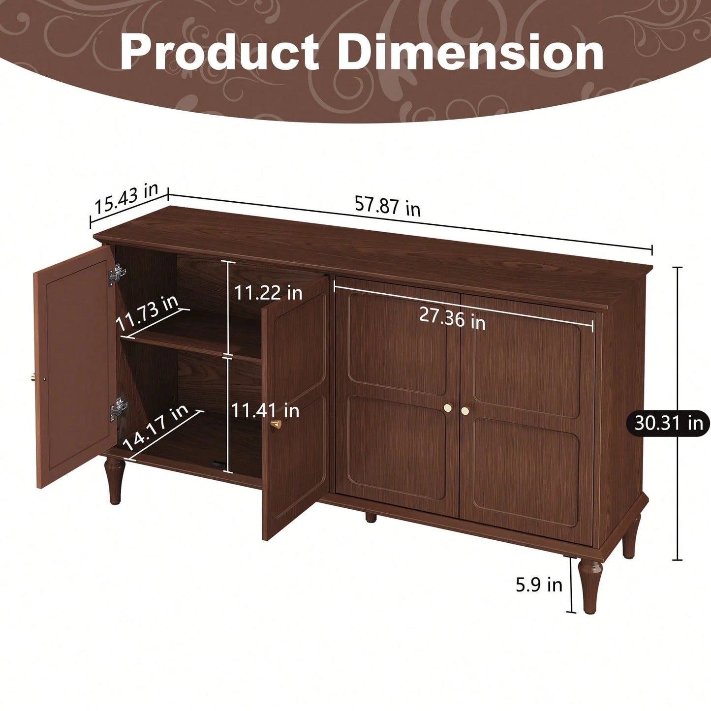 JETSON SIDEBOARD - BROWN