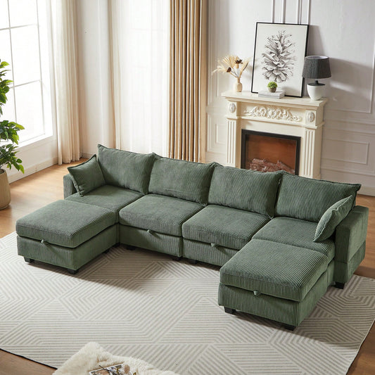 LENNOX 113" SECTIONAL - GRAY