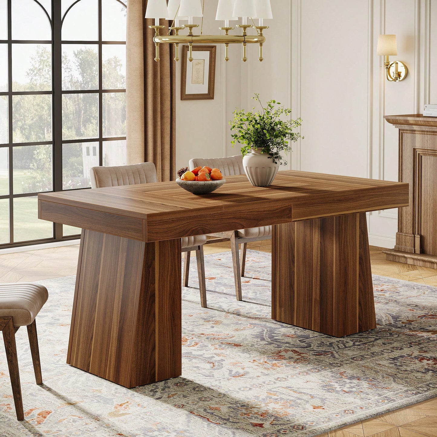ANSEL DINING TABLE - BROWN